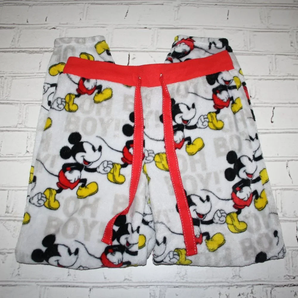 🐭 Mickey Mouse Fleece Pajama Pants · Disney · Size S 🐭